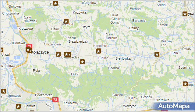 mapa Lublica, Lublica na mapie Targeo