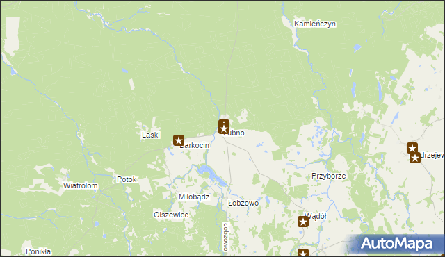 mapa Łubno gmina Kołczygłowy, Łubno gmina Kołczygłowy na mapie Targeo