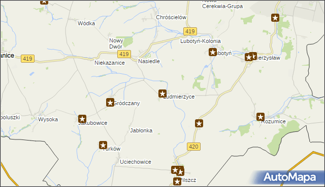 mapa Ludmierzyce, Ludmierzyce na mapie Targeo