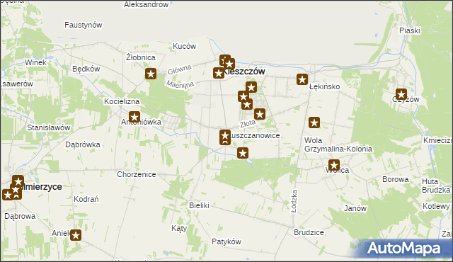 mapa Łuszczanowice, Łuszczanowice na mapie Targeo