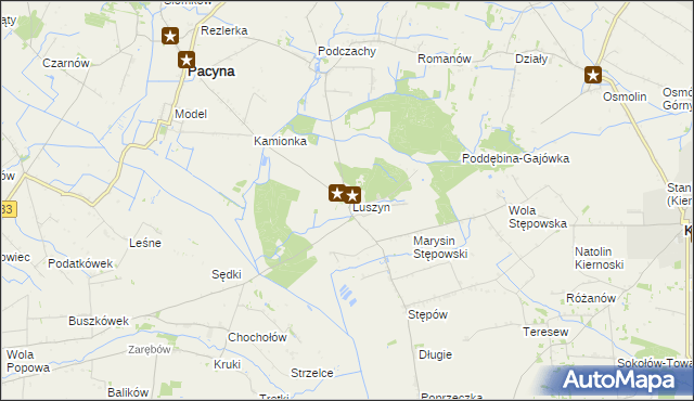 mapa Luszyn, Luszyn na mapie Targeo