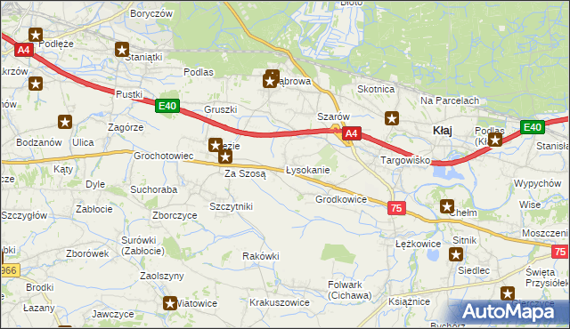 mapa Łysokanie, Łysokanie na mapie Targeo