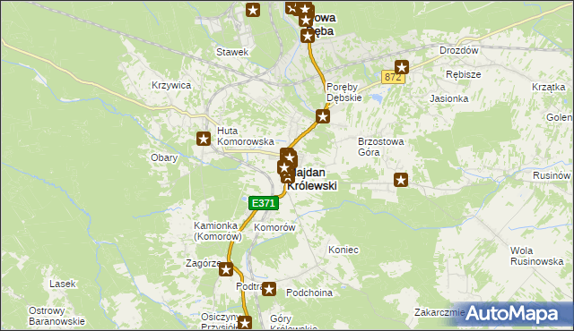 mapa Majdan Królewski, Majdan Królewski na mapie Targeo