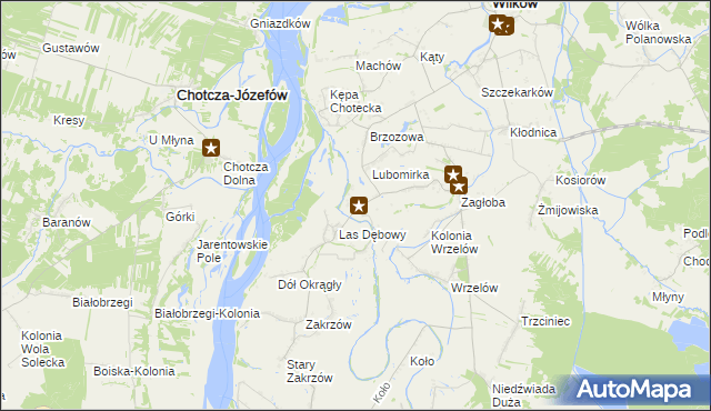 mapa Majdany gmina Wilków, Majdany gmina Wilków na mapie Targeo