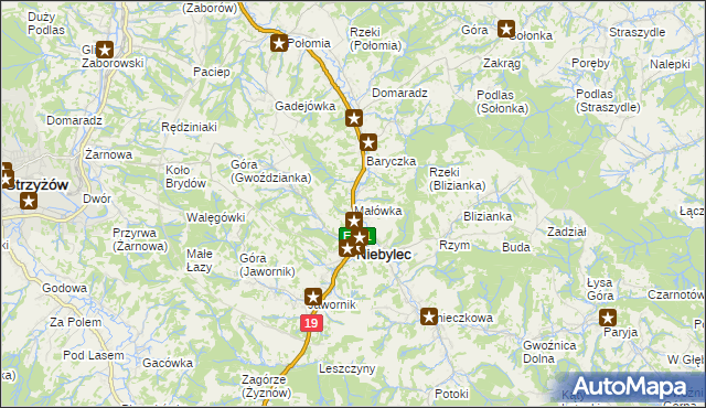 mapa Małówka, Małówka na mapie Targeo