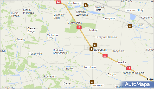 mapa Marcjanów gmina Szczytniki, Marcjanów gmina Szczytniki na mapie Targeo