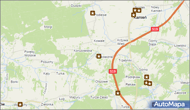 mapa Markowizna gmina Sokołów Małopolski, Markowizna gmina Sokołów Małopolski na mapie Targeo