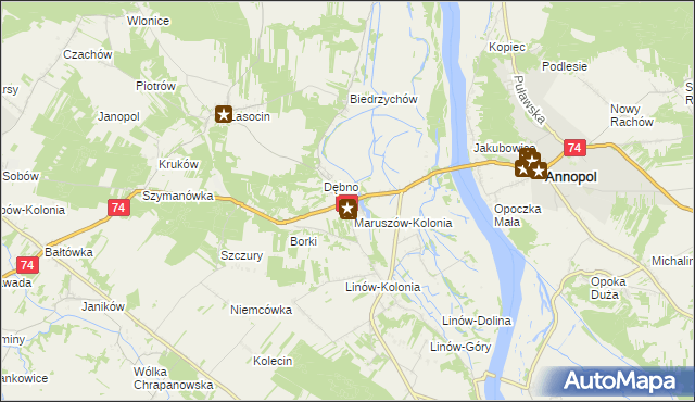 mapa Maruszów gmina Ożarów, Maruszów gmina Ożarów na mapie Targeo