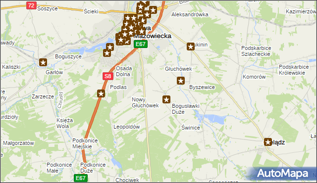 mapa Matyldów gmina Rawa Mazowiecka, Matyldów gmina Rawa Mazowiecka na mapie Targeo