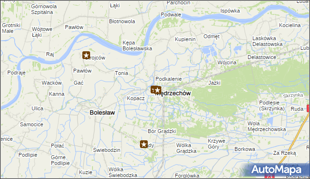 mapa Mędrzechów, Mędrzechów na mapie Targeo