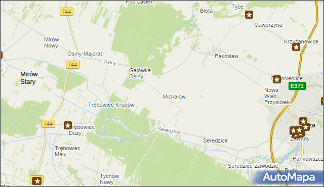 mapa Michałów gmina Iłża, Michałów gmina Iłża na mapie Targeo