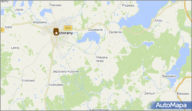mapa Miejska Wieś, Miejska Wieś na mapie Targeo