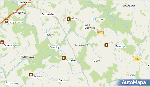 mapa Mikołajewo gmina Braniewo, Mikołajewo gmina Braniewo na mapie Targeo