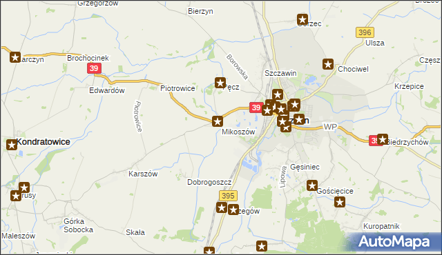 mapa Mikoszów, Mikoszów na mapie Targeo