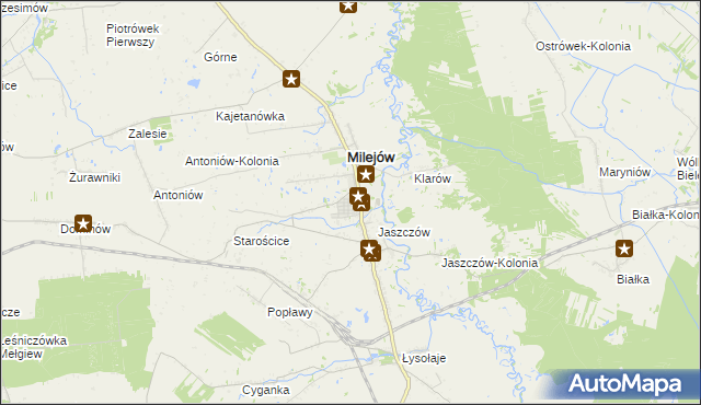 mapa Milejów-Osada, Milejów-Osada na mapie Targeo