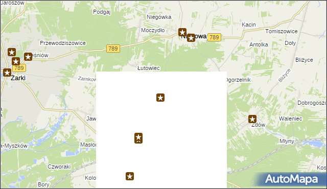 mapa Mirów gmina Niegowa, Mirów gmina Niegowa na mapie Targeo