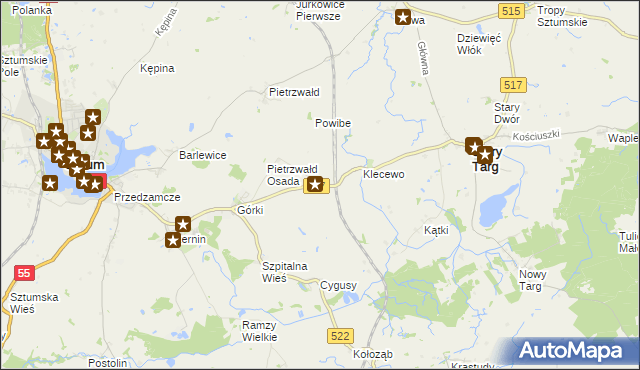 mapa Mleczewo, Mleczewo na mapie Targeo