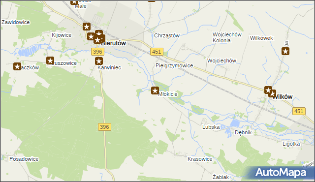 mapa Młokicie, Młokicie na mapie Targeo