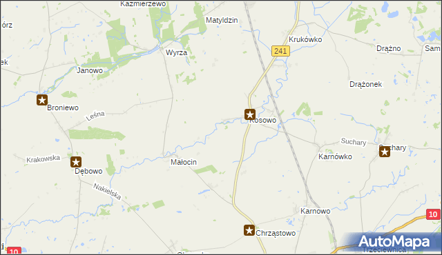 mapa Modrakowo, Modrakowo na mapie Targeo