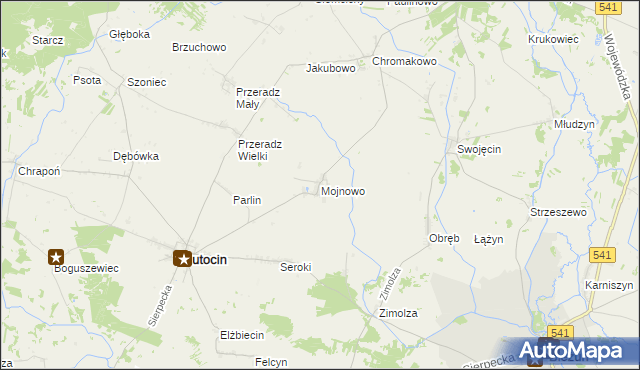 mapa Mojnowo, Mojnowo na mapie Targeo