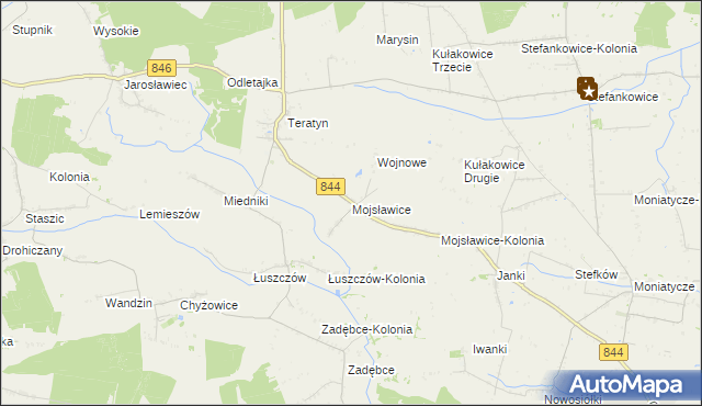 mapa Mojsławice, Mojsławice na mapie Targeo