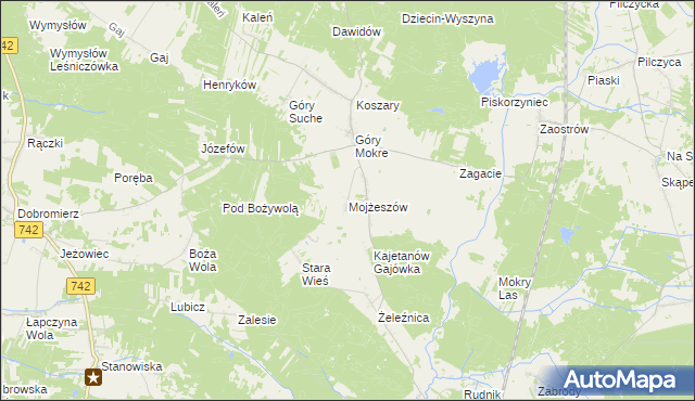 mapa Mojżeszów, Mojżeszów na mapie Targeo