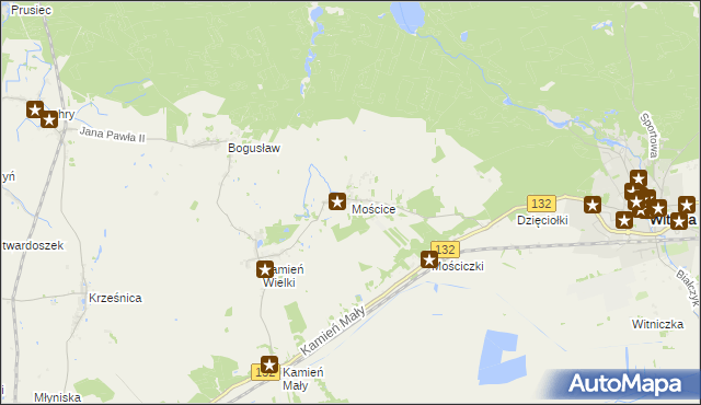 mapa Mościce, Mościce na mapie Targeo