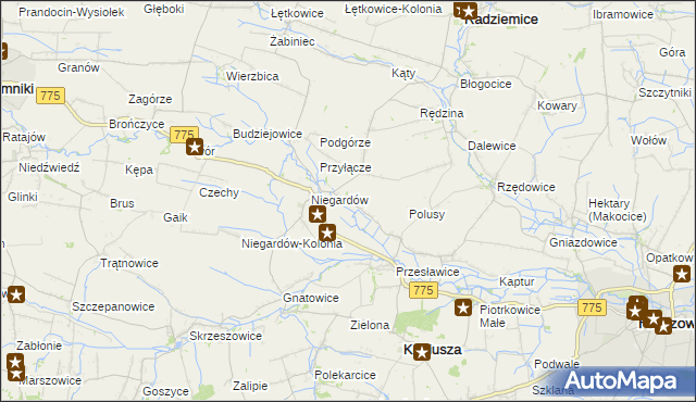 mapa Muniaczkowice, Muniaczkowice na mapie Targeo