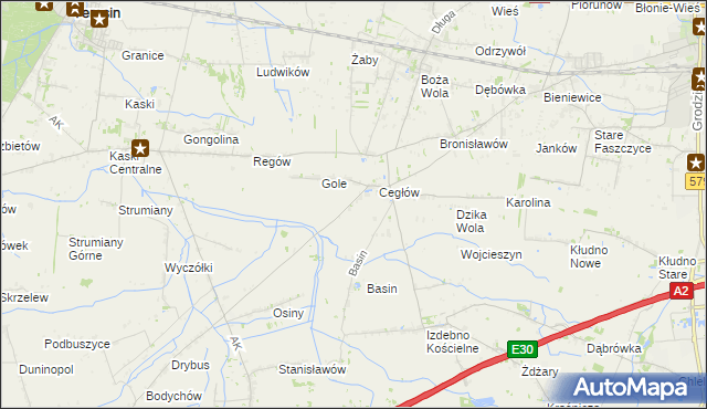 mapa Murowaniec gmina Baranów, Murowaniec gmina Baranów na mapie Targeo