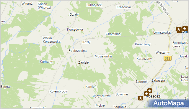 mapa Musiejówka, Musiejówka na mapie Targeo