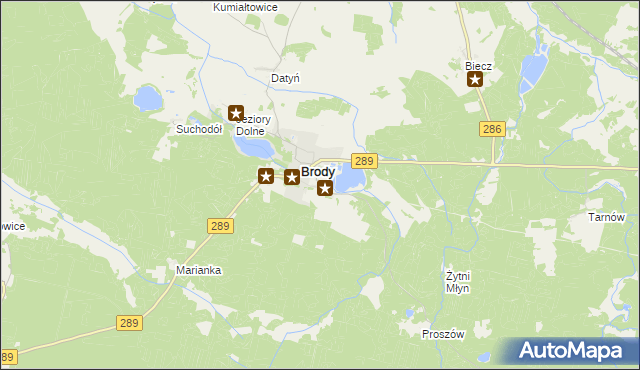 mapa Nabłoto, Nabłoto na mapie Targeo