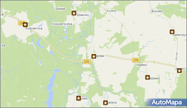 mapa Nacław gmina Polanów, Nacław gmina Polanów na mapie Targeo