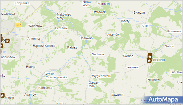 mapa Nadzieja gmina Wierzbno, Nadzieja gmina Wierzbno na mapie Targeo