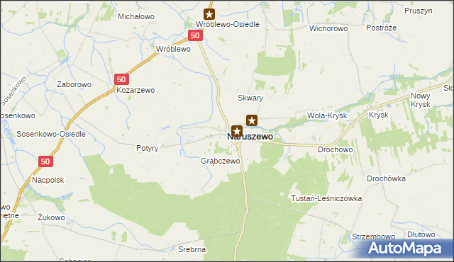 mapa Naruszewo, Naruszewo na mapie Targeo