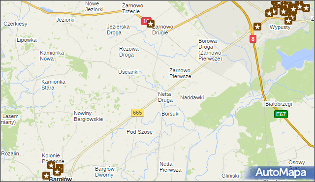 mapa Netta Druga, Netta Druga na mapie Targeo