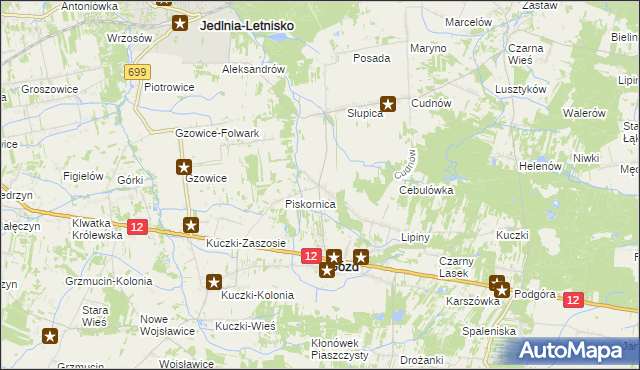 mapa Niemianowice, Niemianowice na mapie Targeo