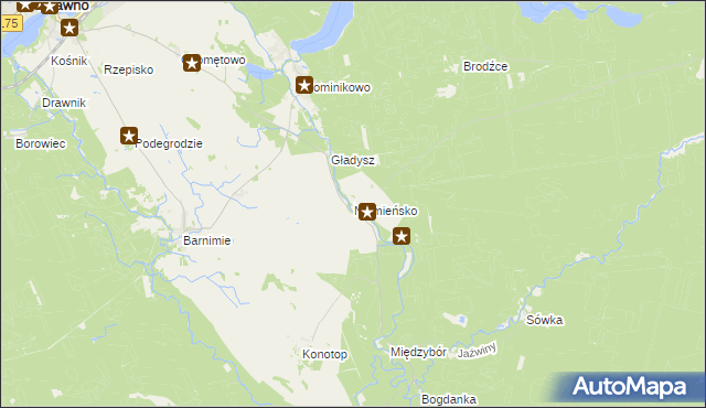 mapa Niemieńsko, Niemieńsko na mapie Targeo