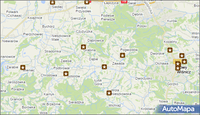 mapa Nieprześnia, Nieprześnia na mapie Targeo