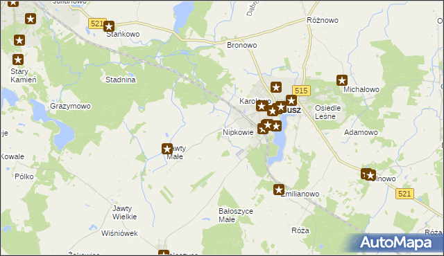 mapa Nipkowie, Nipkowie na mapie Targeo