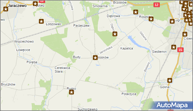 mapa Nosków, Nosków na mapie Targeo