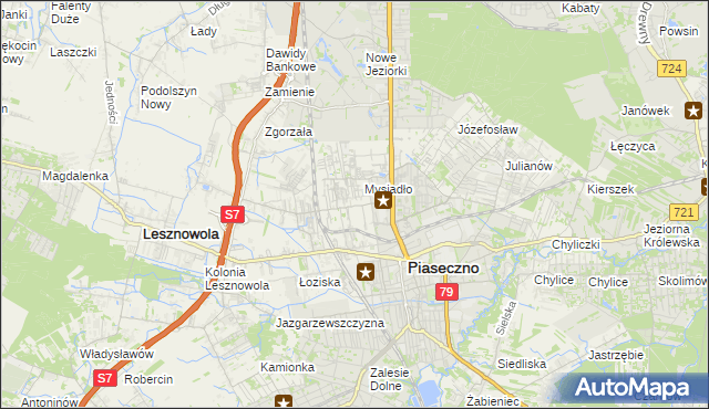 mapa Nowa Iwiczna, Nowa Iwiczna na mapie Targeo