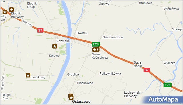 mapa Nowa Kościelnica, Nowa Kościelnica na mapie Targeo