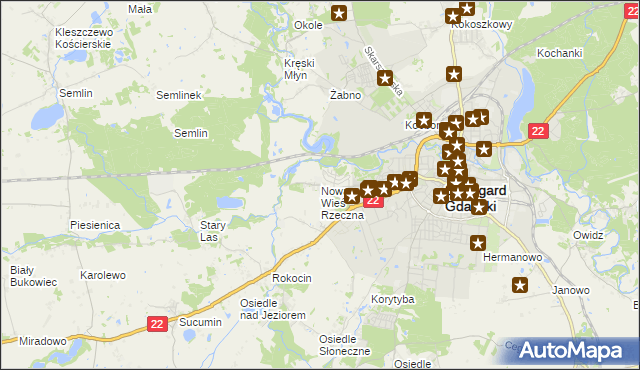 mapa Nowa Wieś Rzeczna, Nowa Wieś Rzeczna na mapie Targeo