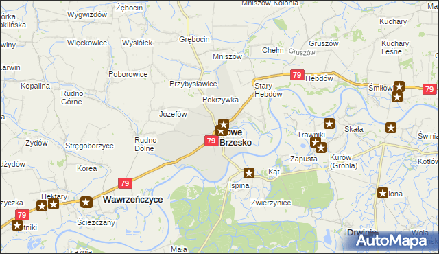 mapa Nowe Brzesko, Nowe Brzesko na mapie Targeo