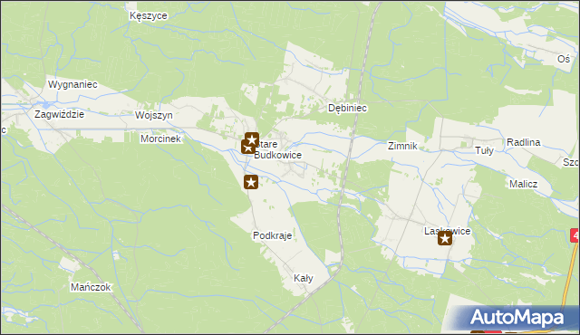 mapa Nowe Budkowice, Nowe Budkowice na mapie Targeo