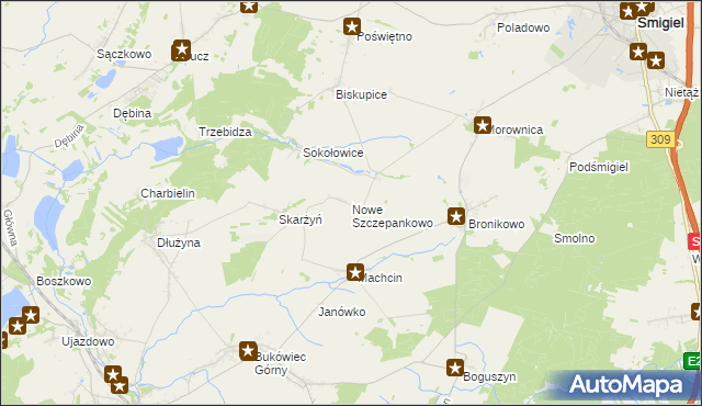 mapa Nowe Szczepankowo, Nowe Szczepankowo na mapie Targeo