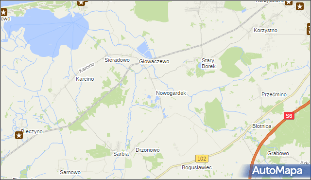 mapa Nowogardek, Nowogardek na mapie Targeo