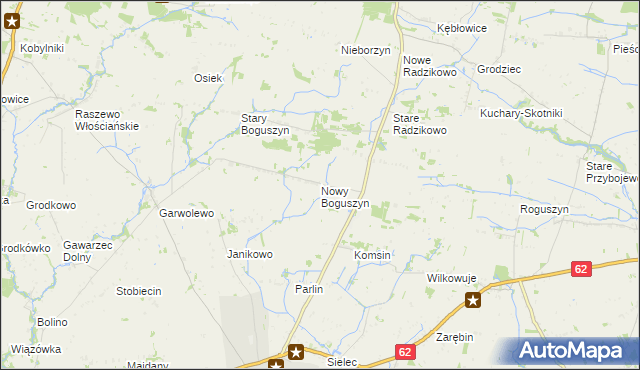 mapa Nowy Boguszyn, Nowy Boguszyn na mapie Targeo
