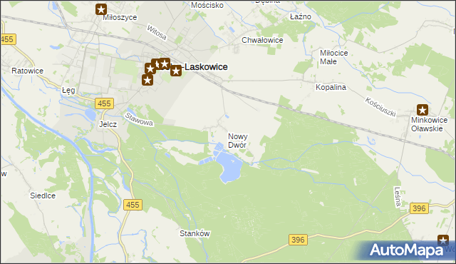 mapa Nowy Dwór gmina Jelcz-Laskowice, Nowy Dwór gmina Jelcz-Laskowice na mapie Targeo