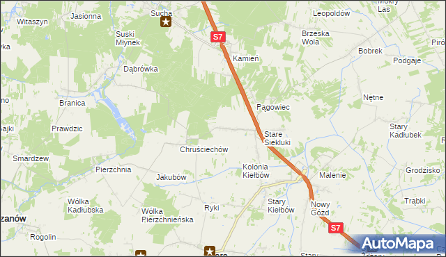 mapa Nowy Kiełbów, Nowy Kiełbów na mapie Targeo